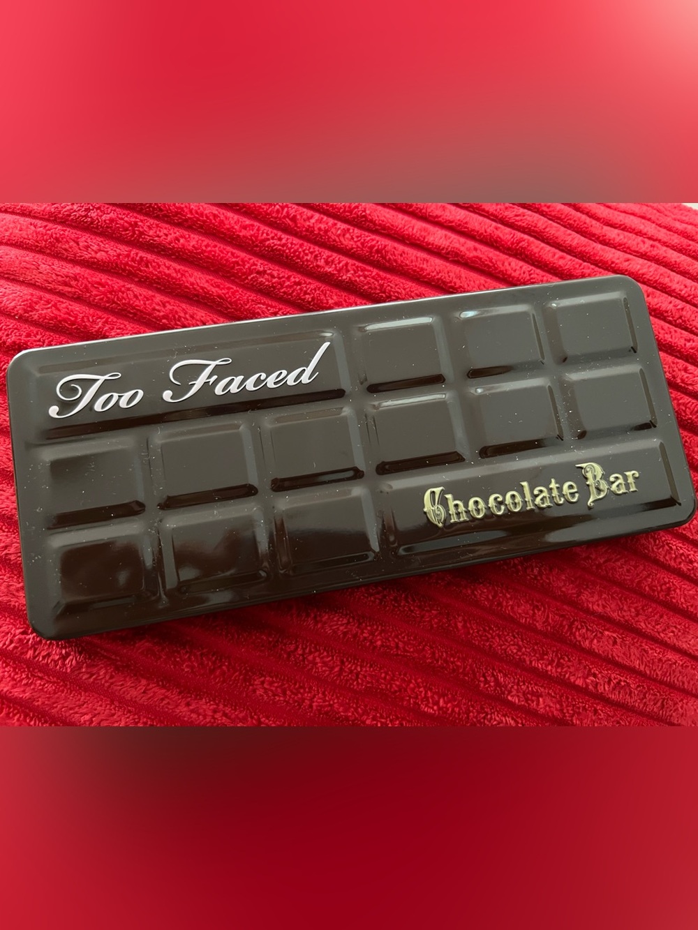 Too Faced Chocolate Eyeshadow Palette - Brown with Red Accent